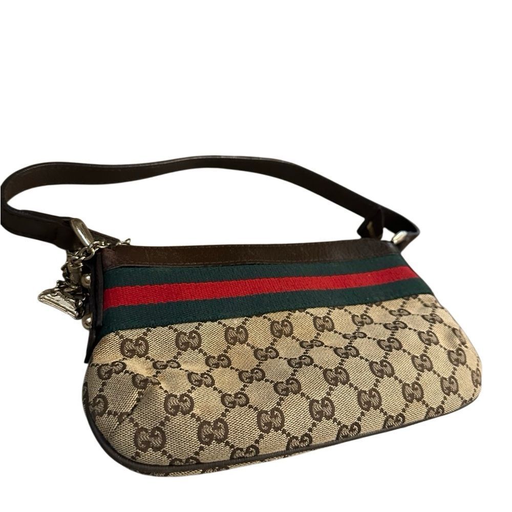 Gucci Beige and Brown mini  Bag with Red and Green Accents - Picture 7 of 13